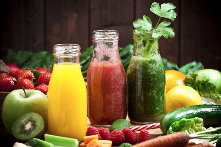 Nutritional information on juices: lots of vitamins and sugar